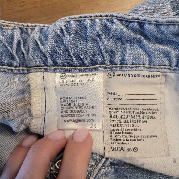 AG Adriano Goldschmied “Bonnie” Relaxed Distressed Denim Shorts Size 26 EUC - Picture 5 of 9